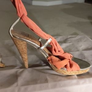 Bakers strap orange sandals